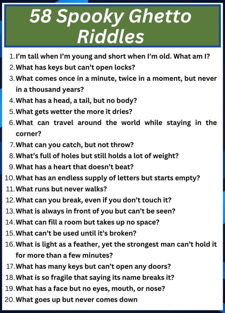58 Spooky Ghetto Riddles