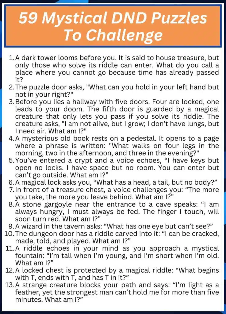 59 Mystical DND Puzzles To Challenge