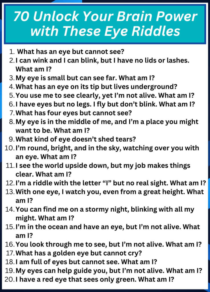 70 Unlock Your Brain Power with These Eye Riddles