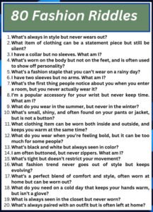 80 Can You Solve These Fun Fashion Riddles? Try Now!