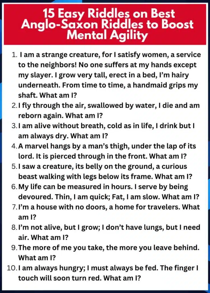 Best Anglo-Saxon Riddles: A Journey Through Ancient Wit and Wisdom