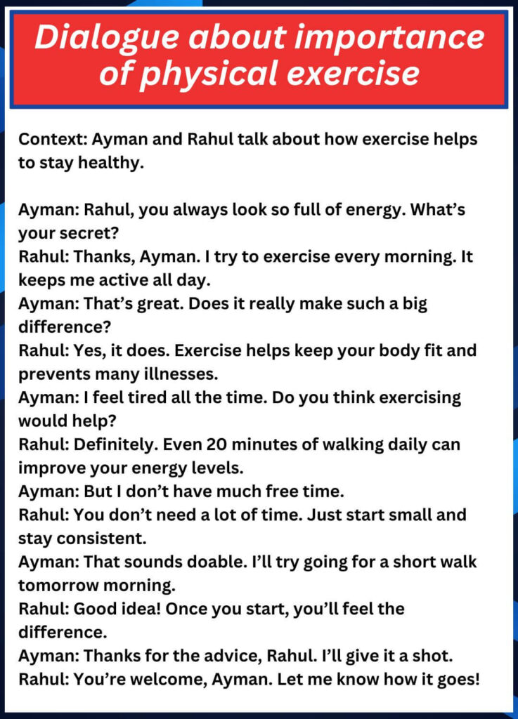 Dialogue about importance of physical exercise.jpg