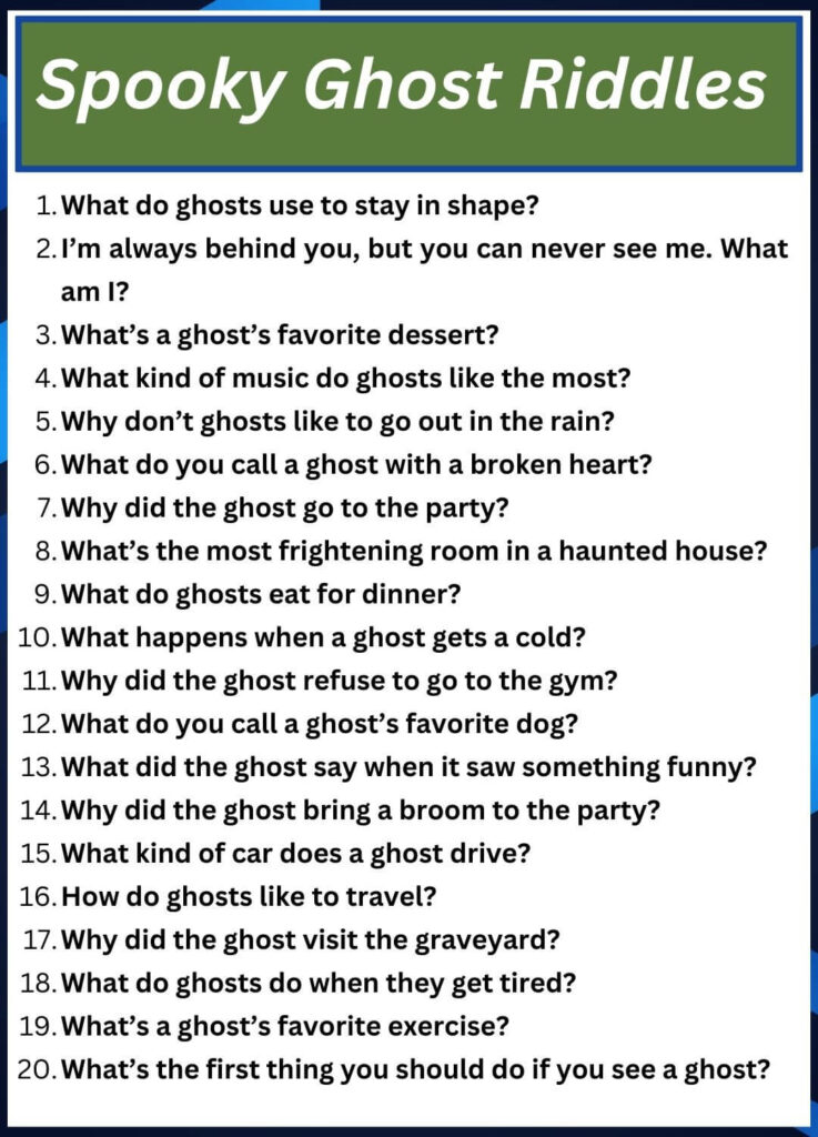 101 spooky ghost riddles with answers