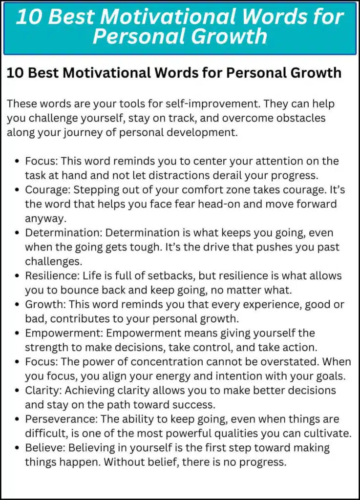 40 Best Motivational Words to Inspire Success