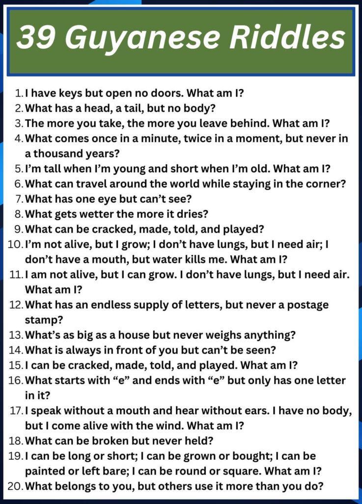 39 Guyanese Riddles