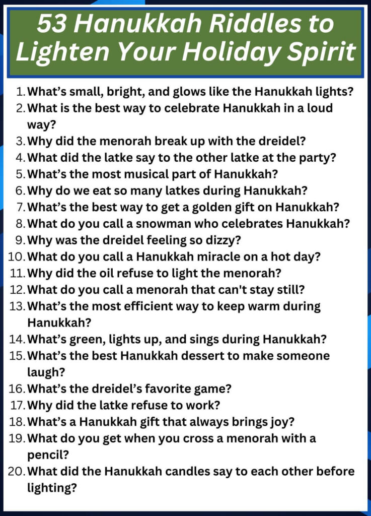 53 Hanukkah Riddles to Lighten Your Holiday Spirit