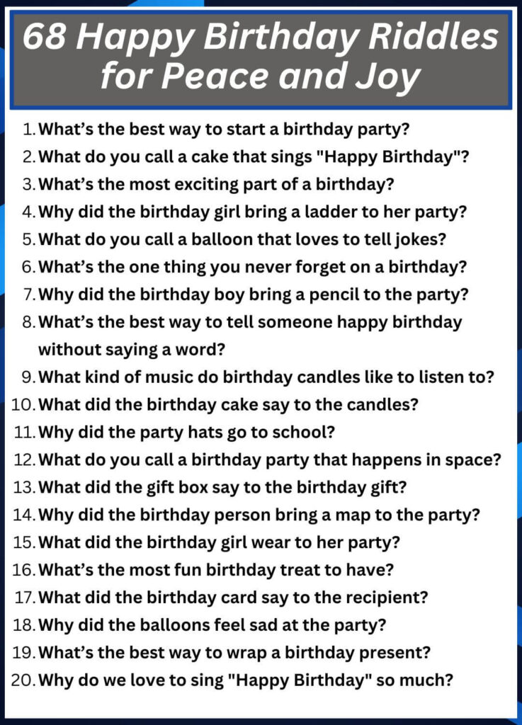Happy Birthday Riddles