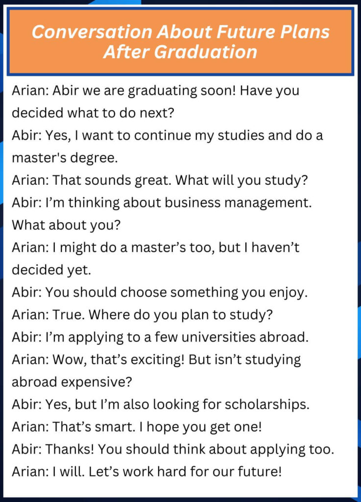 Conversation About Future Plans After Graduation
