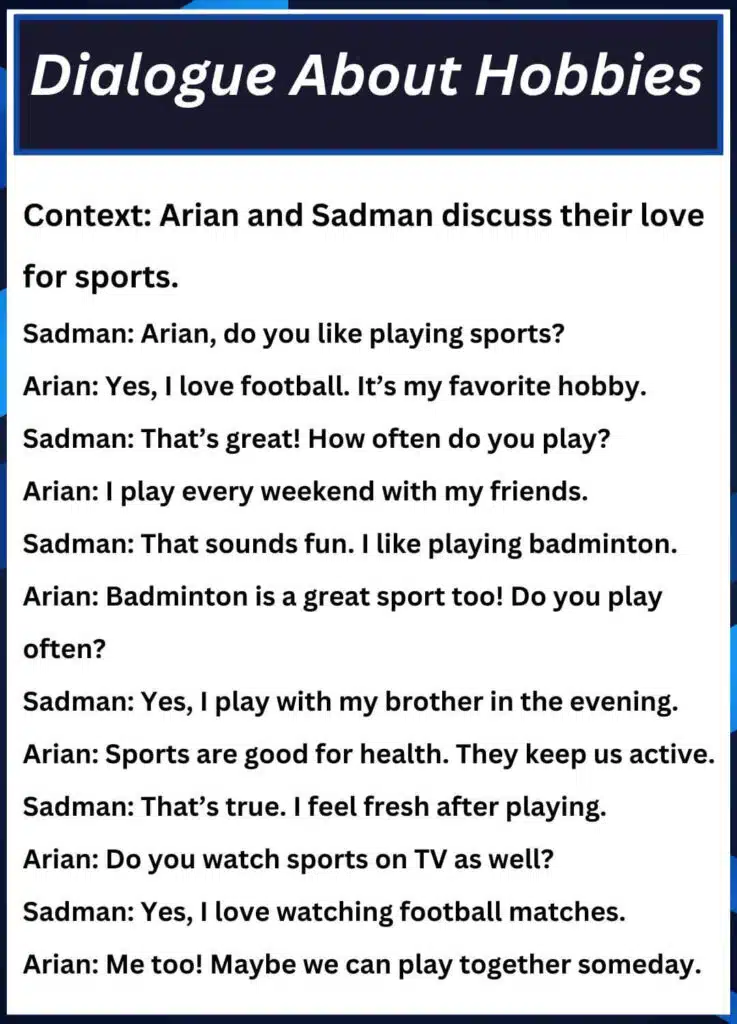 Dialogue About Hobbies