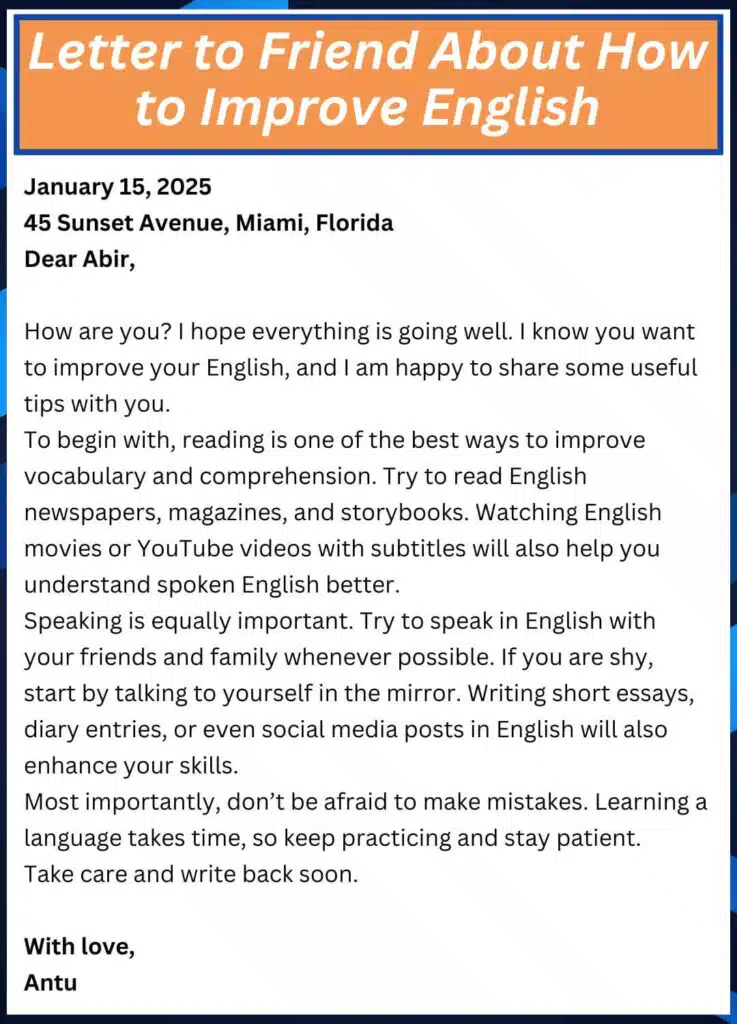 Letter to Friend About How to Improve English.j