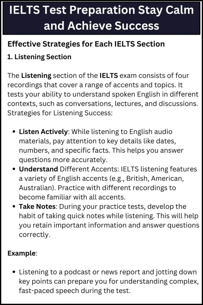 IELTS Test Preparation Stay Calm and Achieve Success