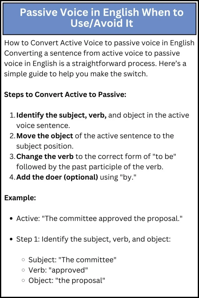 Passive Voice in English When to Use_Avoid It