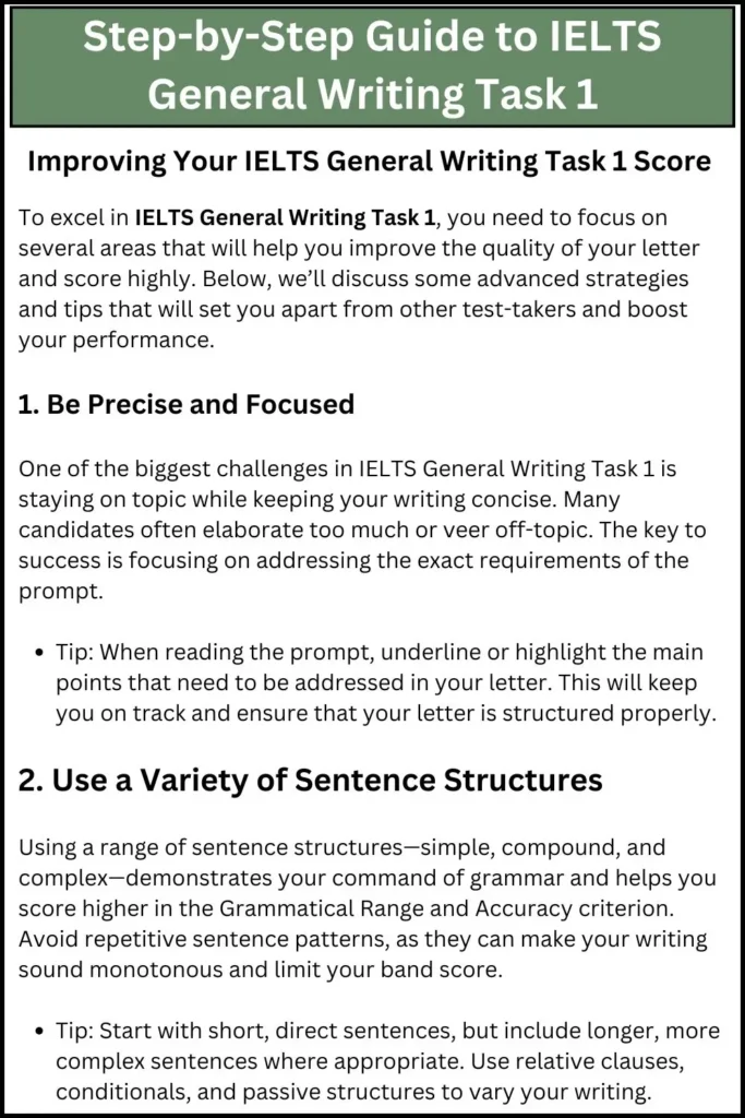 Step-by-Step Guide to IELTS General Writing Task 1
