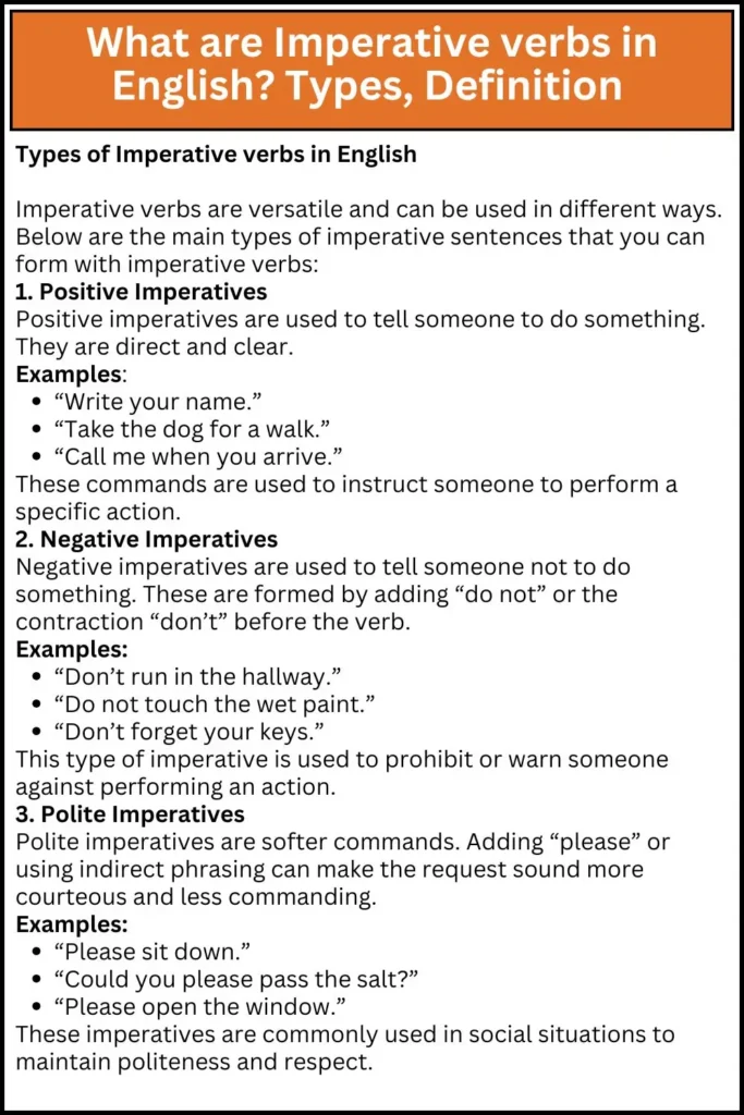 What are Imperative verbs in English_ Types, Defination with Structure