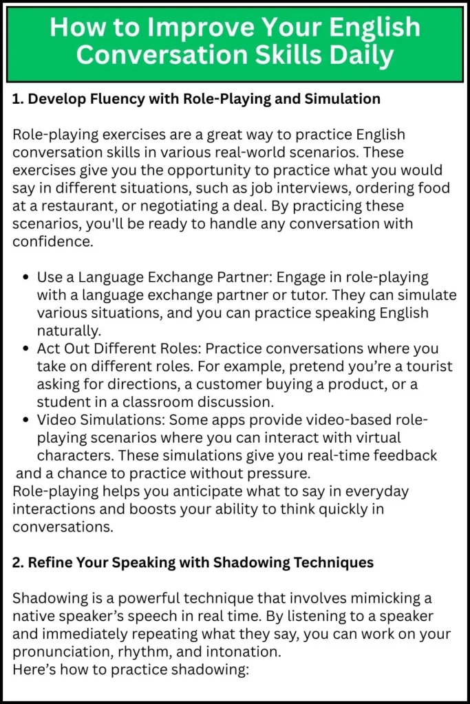 How to Improve Your English Conversation Skills Daily