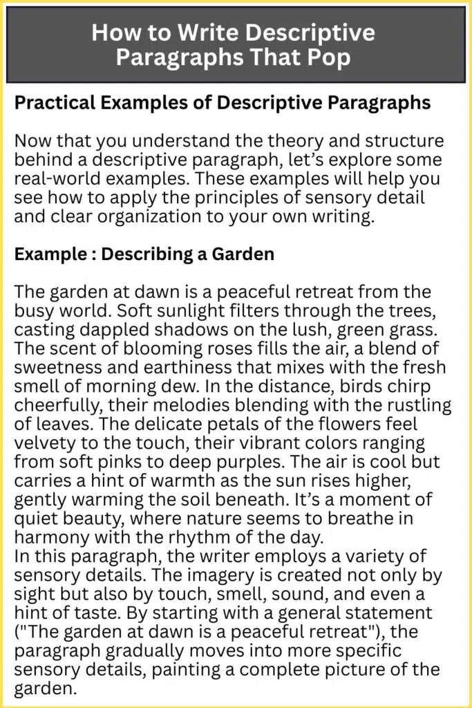 How to Write Descriptive Paragraphs That Pop