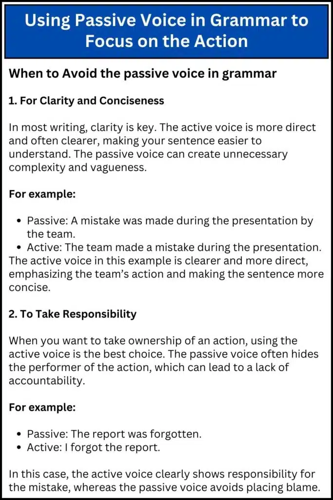 Passive Voice in Grammar