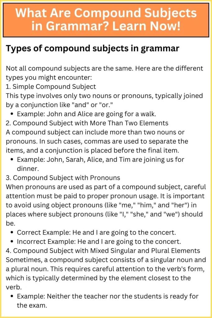 What Are Compound Subjects in Grammar_ Learn Now!