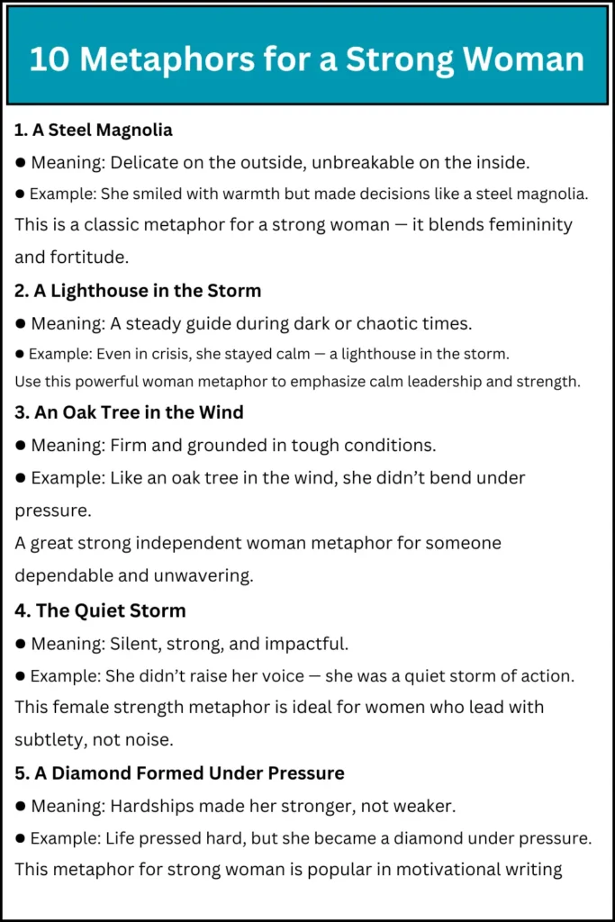 10 Metaphors for a Strong Woman