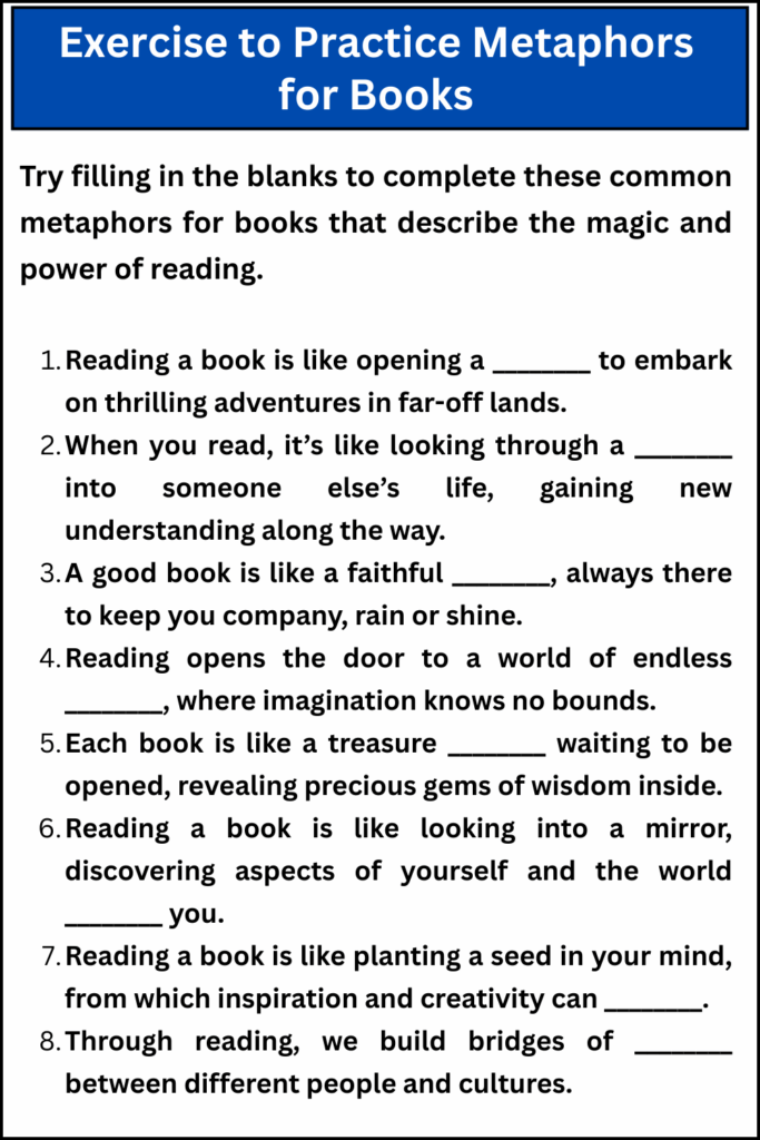 metaphors about books