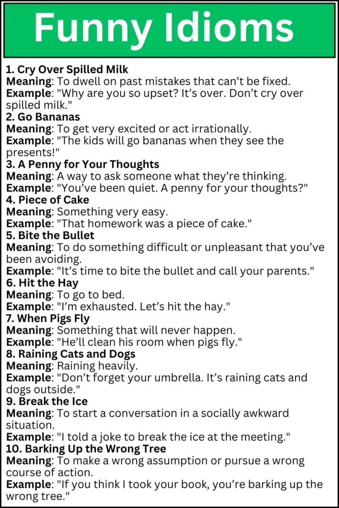Hilarious Funny Idioms You Won't Believe