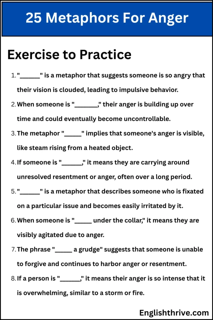 25 Metaphors For Anger