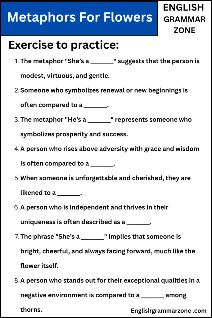 Metaphors For Flowers