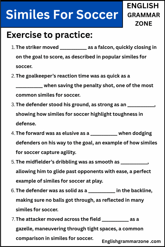 Similes For Soccer