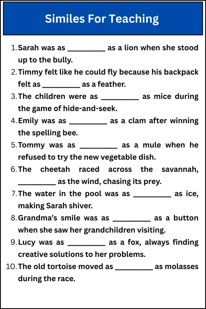 Similes For Teaching