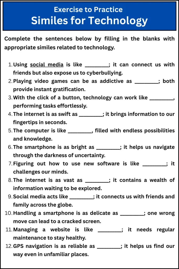 Similes for Technology