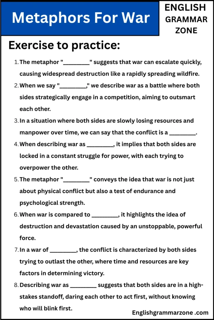 Metaphors For War